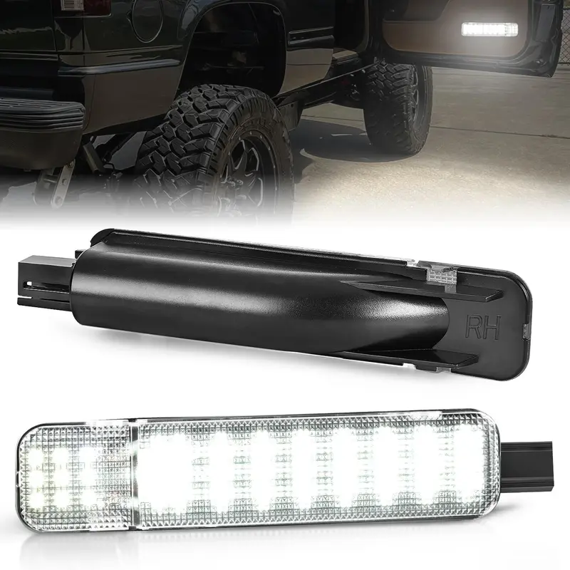 Nilight 2PCS Super Bright LED Car Ambient Interior Door Panel Courtesy Lights, White Beam, Plug-and-Play LED Car Lights, Fits 97–06 GM Trucks, Silverado Sierra 1500-3500 HD, Suburban, 02–06 Chevy Avalanche, Cadillac Escalade, Hummer H2