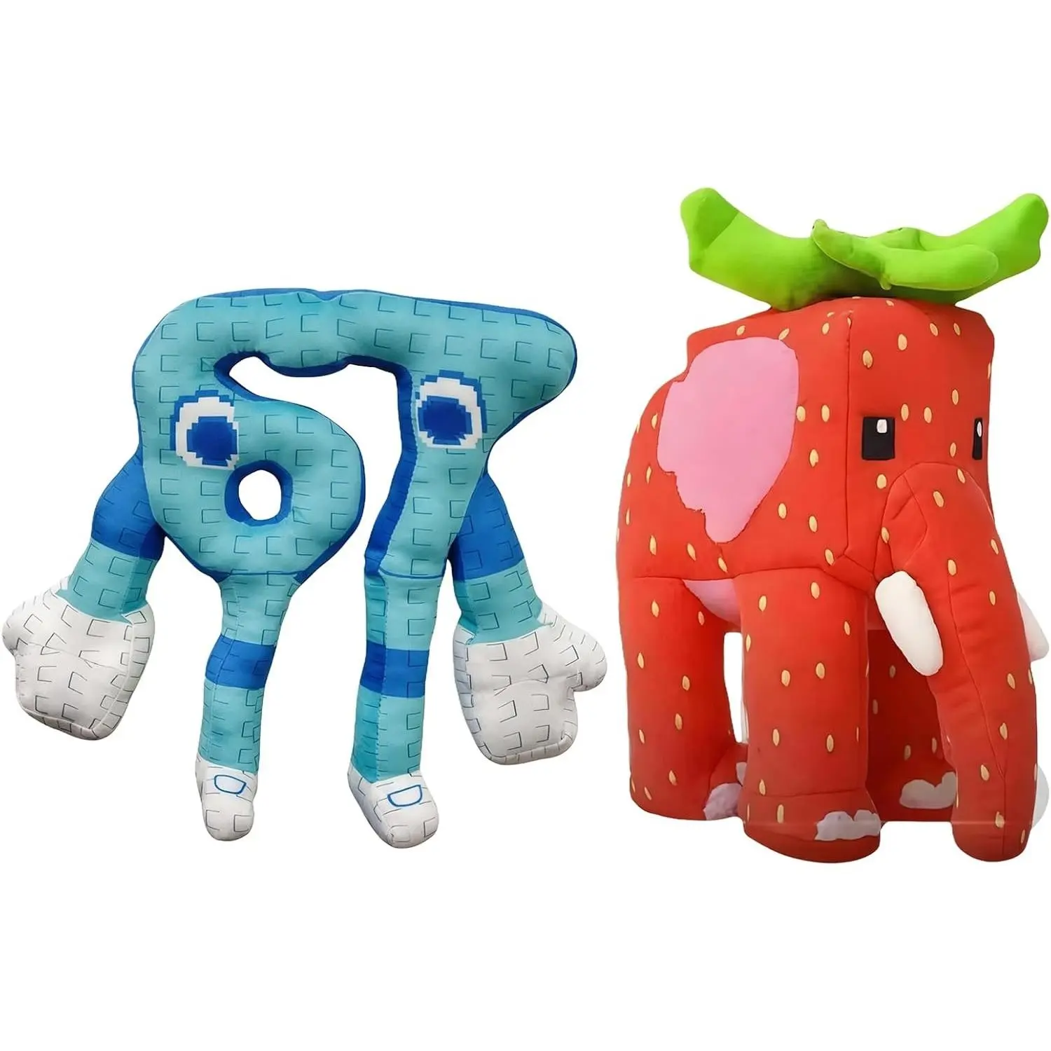Soft Huggable Plush, Suitable for Room Decor, Multiple Styles Collectible Gift for Fans (2Pcs-A)