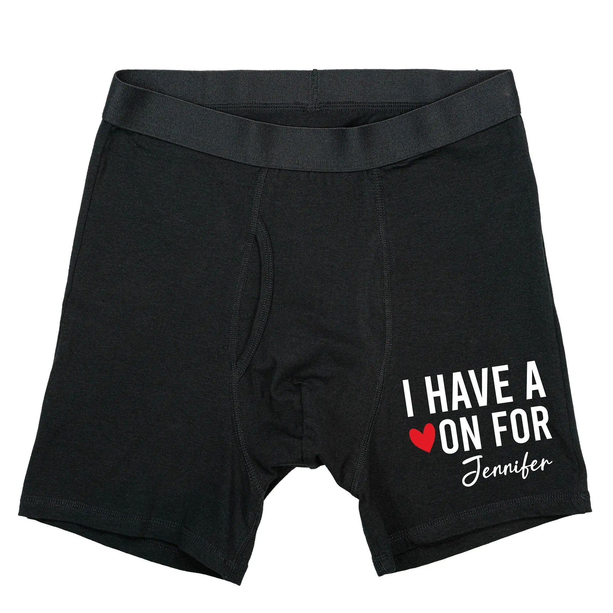 I Have A Heart On For Men's Custom Underwear, Funny Husband Boxers, Personalized Boyfriend Boxer Gift, Custom Groom Boxers, Wedding Gift,  Honeymoon Gift For Husband