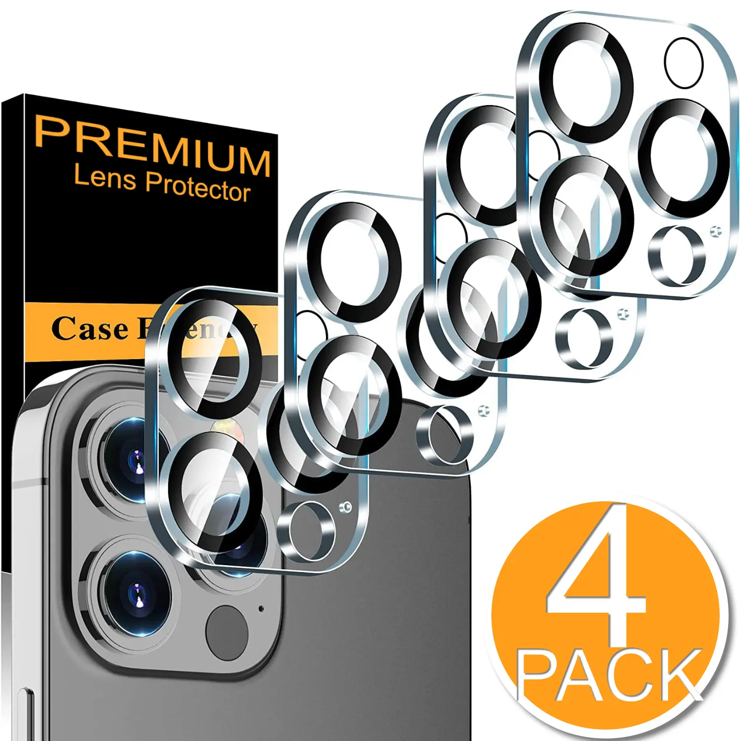 For Apple iPhone 17 16 15 14 13 12 11 Pro Max / Air / Plus / Pro / Mini Camera Lens Protector Tempered Glasses 9H Hardness, HD Clear, Case Friendly, Anti-Scratch, Anti-Drop, Strong Adhesive,