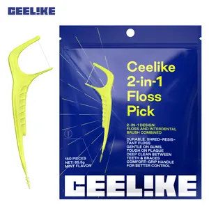 CEELIKE 2-in-1 Floss Pick : Efficient Cleaning, Gum Care, and Fresh Breath Guaranteed