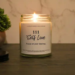 111 Angel Number Candle |Law of Attraction | Repeating Numbers Candle | Numerology Candle |Manifestation Candle | Mystical Candle |Spiritual
