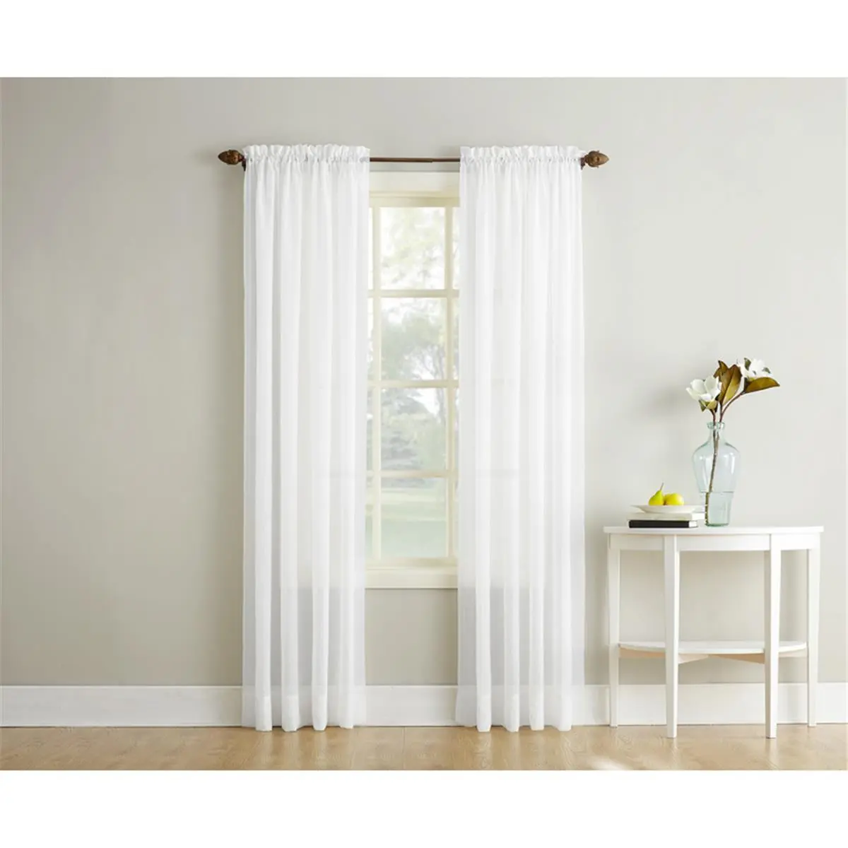 212 MAIN No.918 6006034 Polyester Reno White Shower Curtain (102x84 in.) - Versatile for Room Decor & Window Use, Room Decor Curtain, Net Curtain Window, Window Curtain