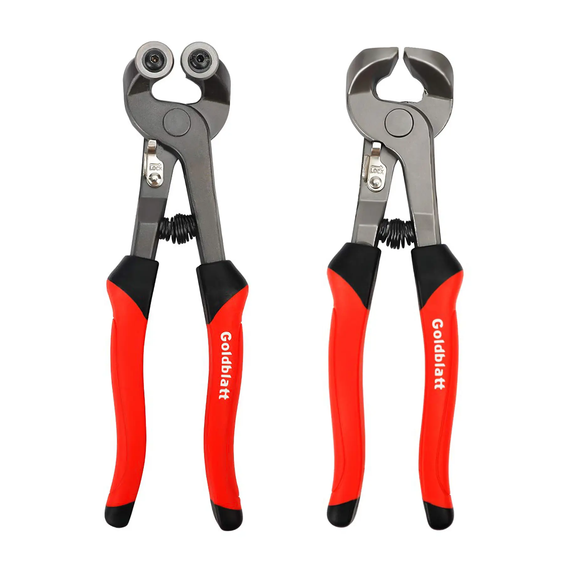 #summersale Goldblatt 2 Piece Glass Tile Nippers Set - Heavy Duty Wheeled Glass Mosaic Nipper & Hd Ceramic Tile Nipper, Tile Cutter Pliers Soft-grip Handle - Shapping Plier, Nipper Cutting Tools, Stone, Metal