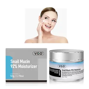 VGO Ceramides & 92% Snail Mucin Barrier Repair Cream, Hydrating Face Moisturizer for Glowing Glass Skin