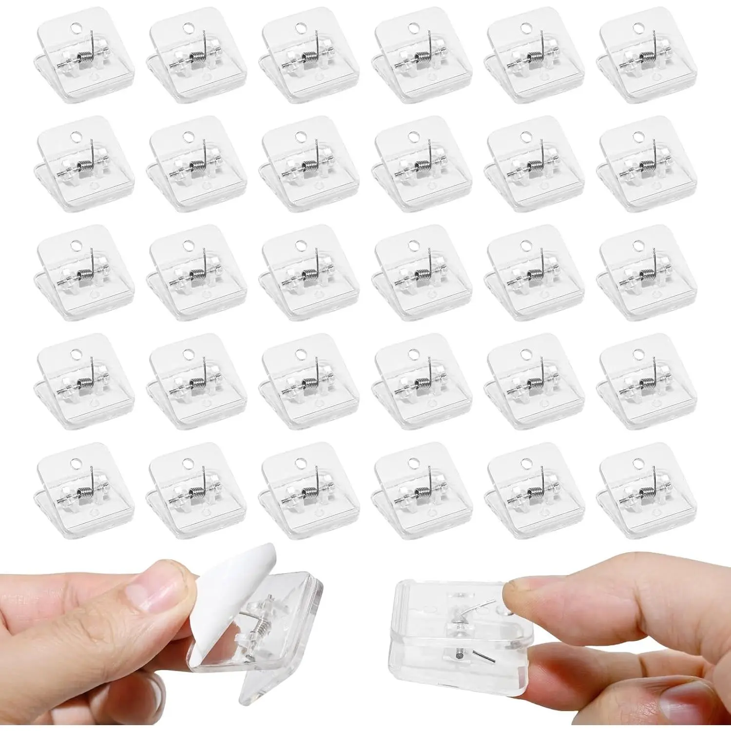 30 PackAdhesive Wall Clips for  Flags Posters Photos - Tapestry Hangers - Postcard Clips for  Office School Decoration