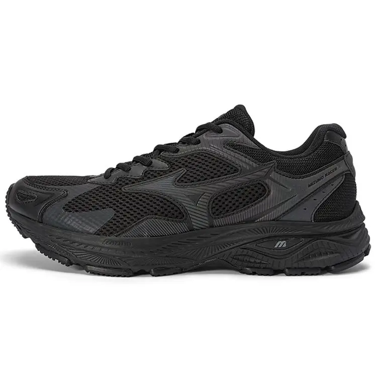 Mizuno Racer S Unisex Low-Top Running Shoes in Black Fabric Trending Shoes, House White Official Shoes to Get / Maison Mihara Workout Sneakers