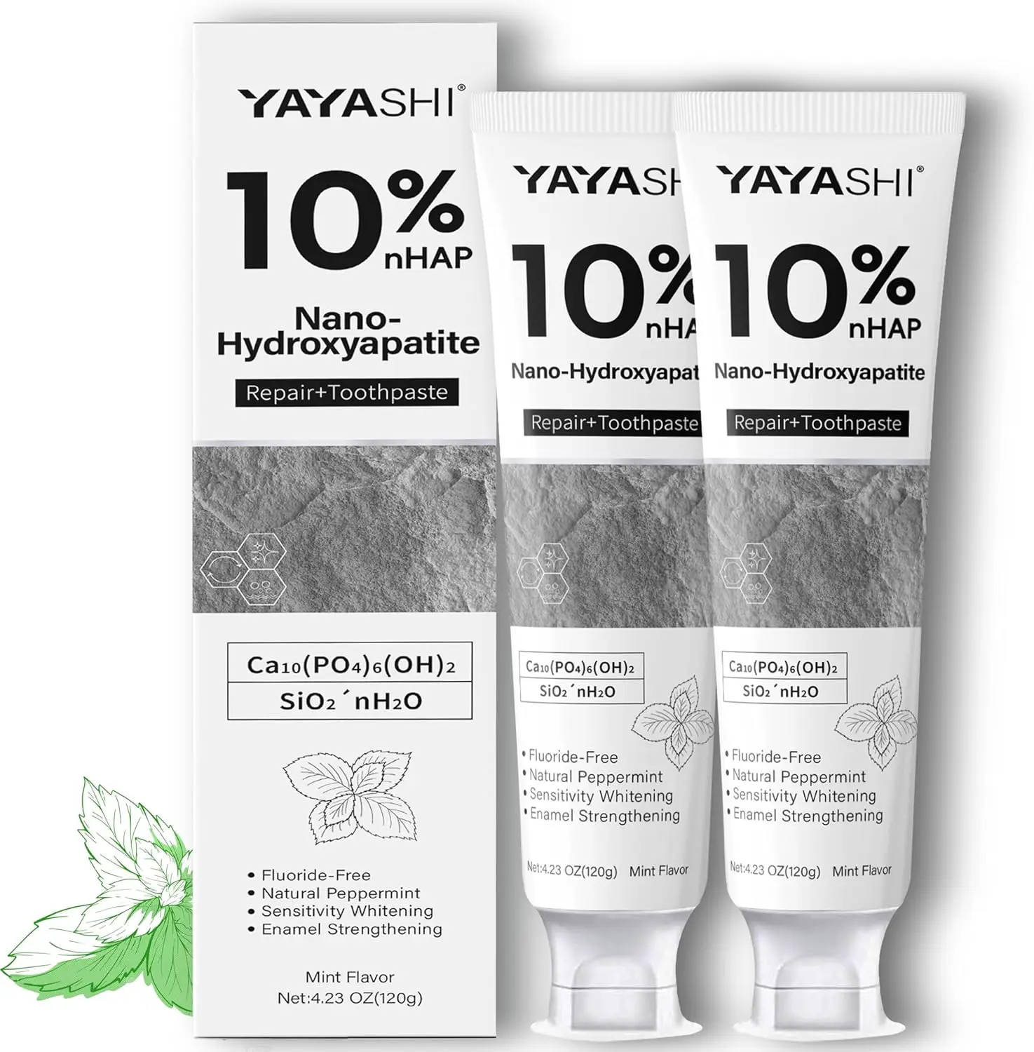 YAYASHI advanced enamel repair  Hydroxyapatite Toothpaste10% Whitening Toothpaste | Coffee And Black TEE | Yellow Teeth Whitening | Enamel Repair & Fresh Breath |natural ingredient gentle care