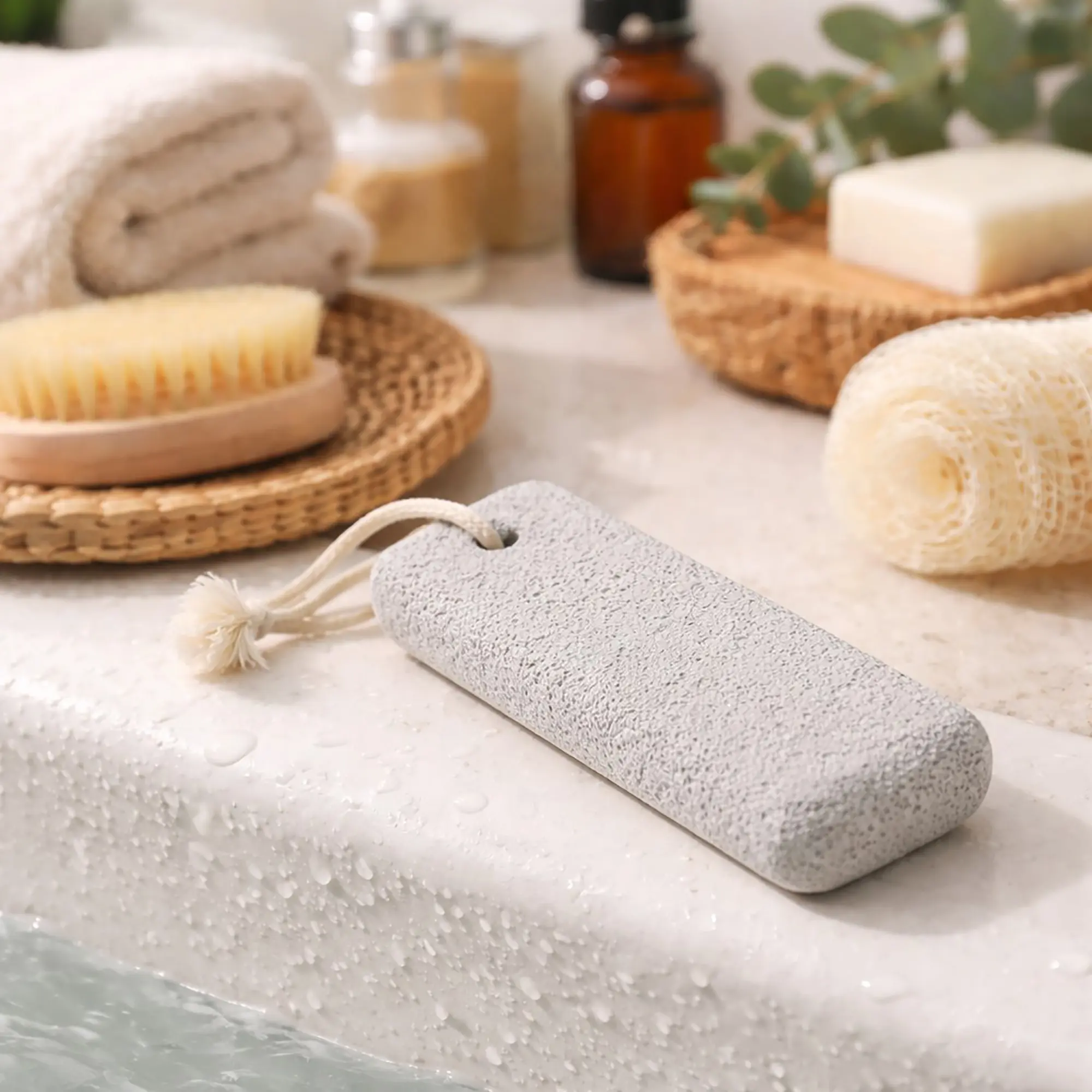 Evideco French Home Goods Foot Care Pumice Stone Well-Being Callus Remover Foot File Exfoliate Premium Pedicure Collection