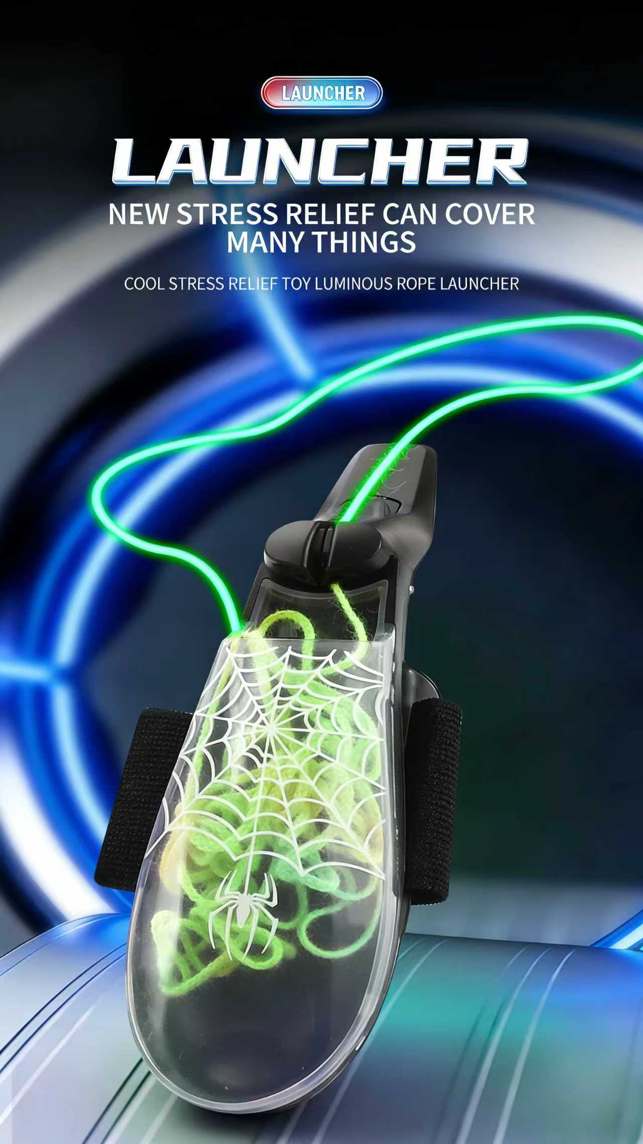 Brand New 2026 USB-C Rechargeable StringLaunching Webshooter Glows-In-the-DarkPerfect Holiday Gift for Kids Boys GirlsChristmas New Year Birthday