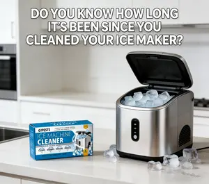 Ice Machine Cleaner Maker Descaler - 24 ACTIVE Clean Tablets Compatible with Frigidaire, Opal, GE Profile, Kitchenaid, Nickel Safe Scale Remover for Countertop, Nugget Ice Makers Bulk 1 Year Supply