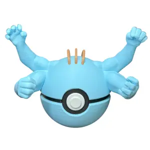 Machamp - Inspired 3D Printed Poke Ball Collectible