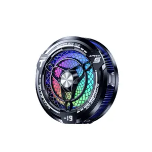 Universal USB semiconductor cooler, 45W high-power cooling, AI-controlled digital screen, silent ice-making function, flat cooler with temperature control, for iPad and gaming phones