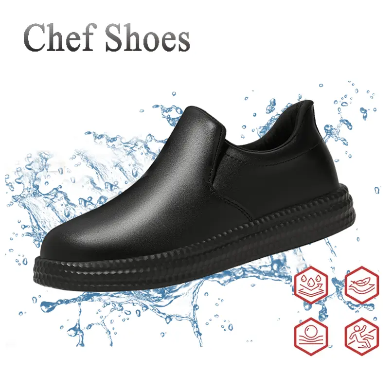 Chef's work shoes,Slip Resistant Shoes,oil proof, waterproof design, one foot kick, Comfortable,easy to clean, suitable for kitchen, nursing, gardening, and catering work