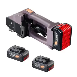 fathersdaygift VEVOR Electric Strapping Machine, for 0.39-0.75 PP PET Straps, Portable Electric Banding Tool with Digital Display, 2x 4000mAh Battery Powered Automatic Strapping Tool for Packaging Box Pallet