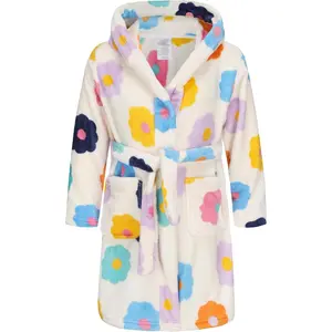 P-AD069   Girls Fleece Hooded Robes Soft Plush Bathrobe for Kids 2-16 Years