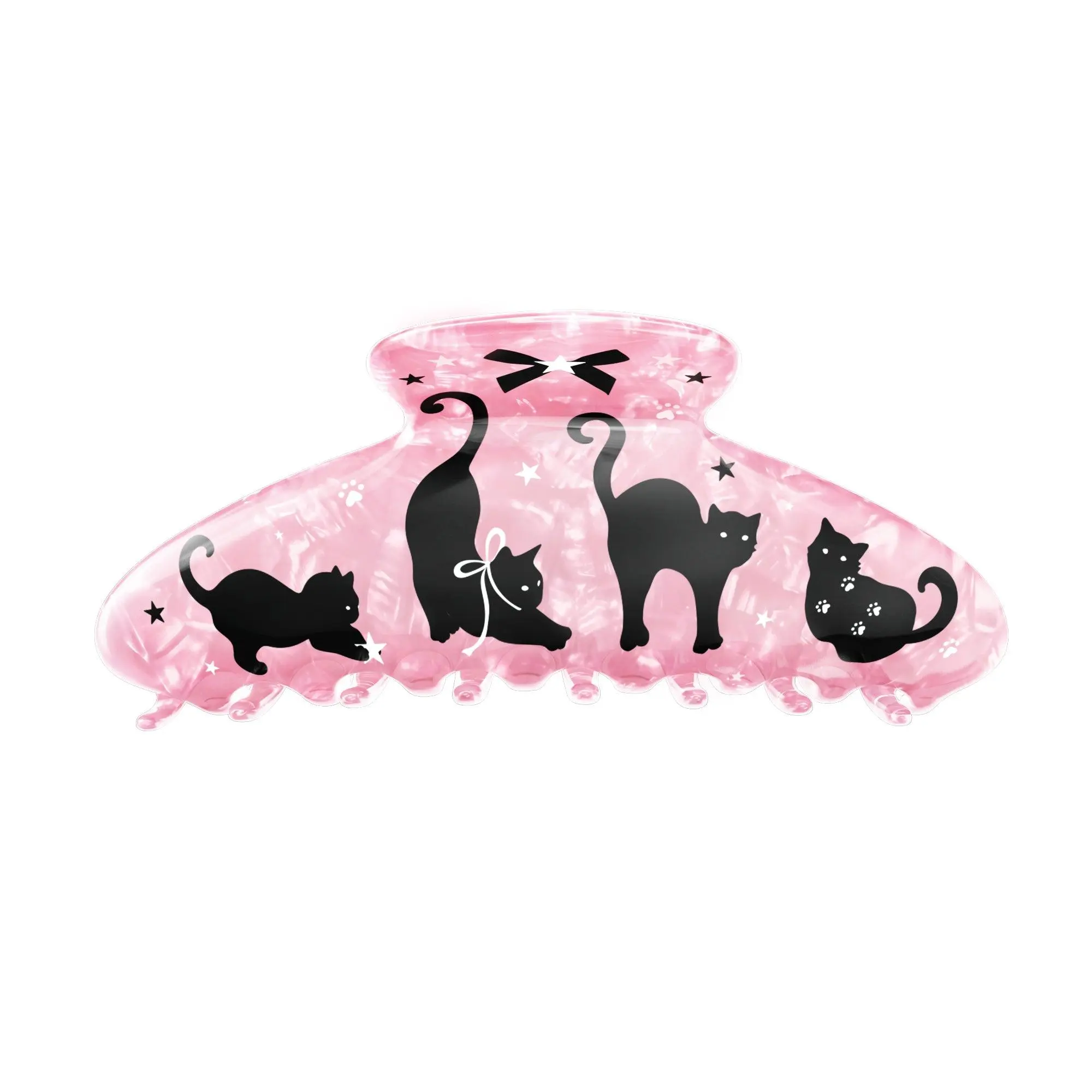 Lucky Kittens Large Hair Clip