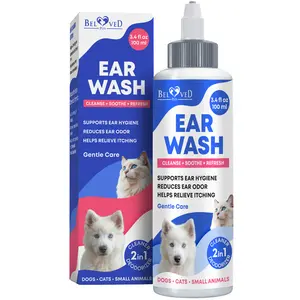 Cat & Dog Ear Cleaner Drops & Wash Solution - 1 Fl oz (30 ml) for Dogs & Cats  - Non-Toxic & pH-Balanced Puppy