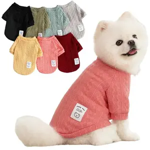 Pet Clothes Warm Sweater for Bichon Teddy Poodle Puppy Dogs, Autumn Winter Knitted Bottom Layer, Cozy Dog Clothing for Cold Weather