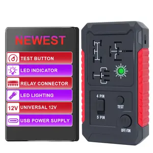 12V High-Speed Relay Tester! Type C Port LED Lighting Automotive Electronic Checker Car Relay Tester Diagnostic Tool Automotive Battery Relay Tester