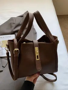 Women's Elegant Saddle Bag, Fashionable Vintage Style Handbag, Classic Flap Shoulder, Autumn Winter Trendy Crossbody Shoulder Bag, Perfect for Daily Use & Work Commute