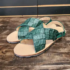 Huaraches De Cocodrilo Verde