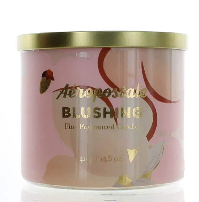 Aeropostale 14.5 oz Soy Wax Blend 3-Wick Candle - Blushing, Pineapple & Vanilla Scents, Room Decor, Ambient Style Candles, Home Decorative Room Freshener