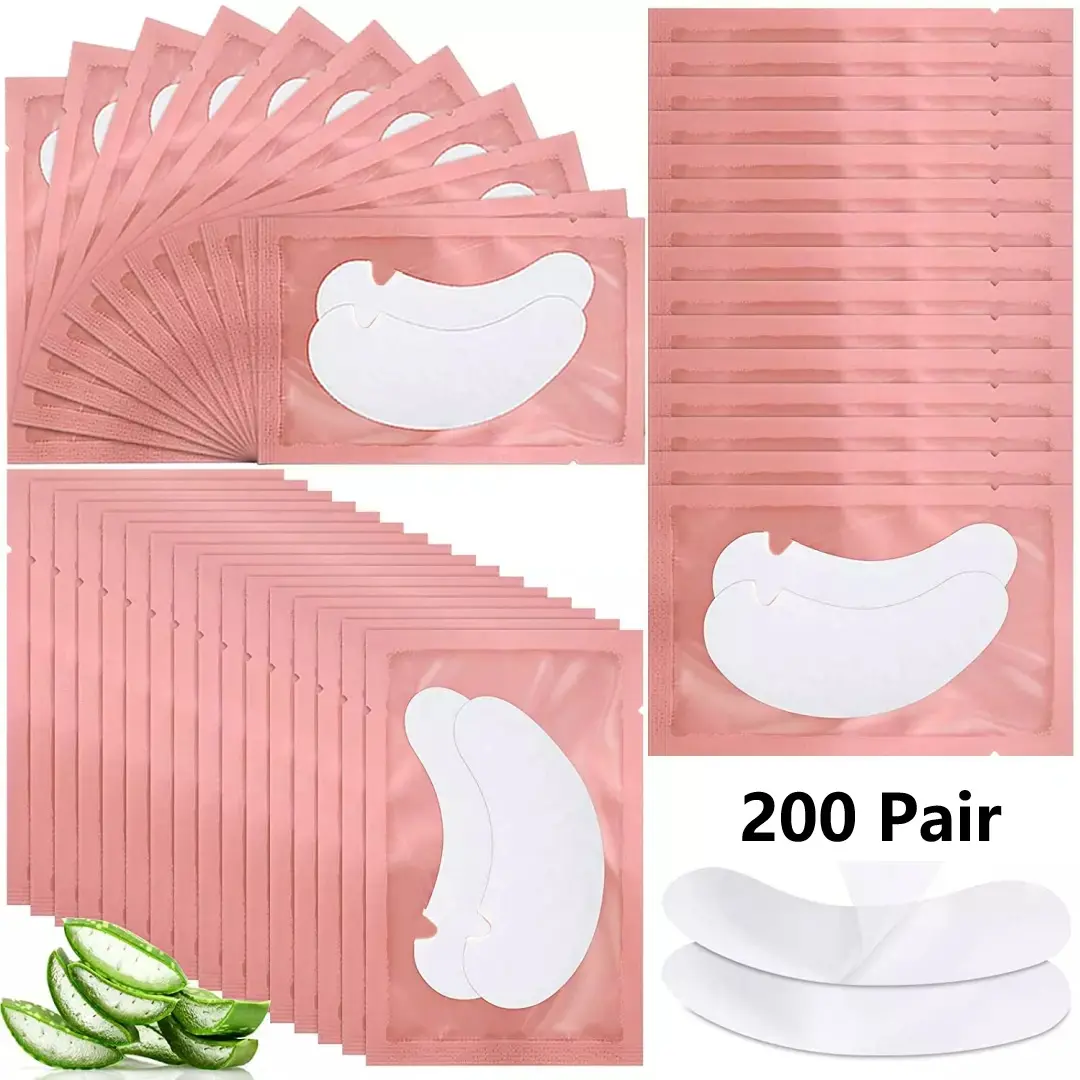 Eyelash Isolation Pads, Cosmetic & Eyelash Tools for Lash Techs, Salon Use, Specially Curved for All Eye Shapes, Lightweight Non-Toxic Tough Material, No Skin Damage, 50/100/200 Pairs, Upper Eyelashes