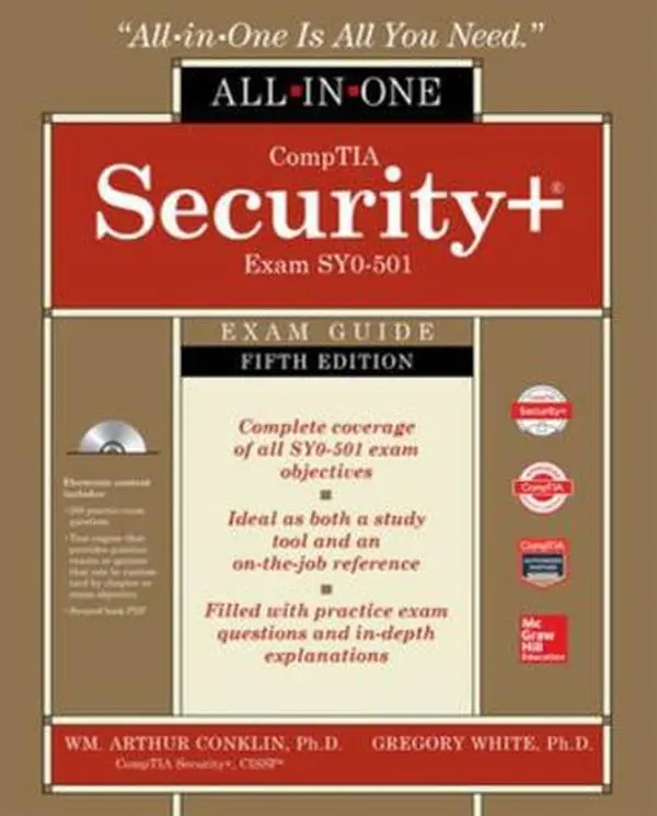 USED Book - Comptia Security+ All-In-One Exam Guide, Fifth Edition (Exam Sy0-501) [With CD/DVD] by Conklin, Wm Arthur (Hardcover) - english