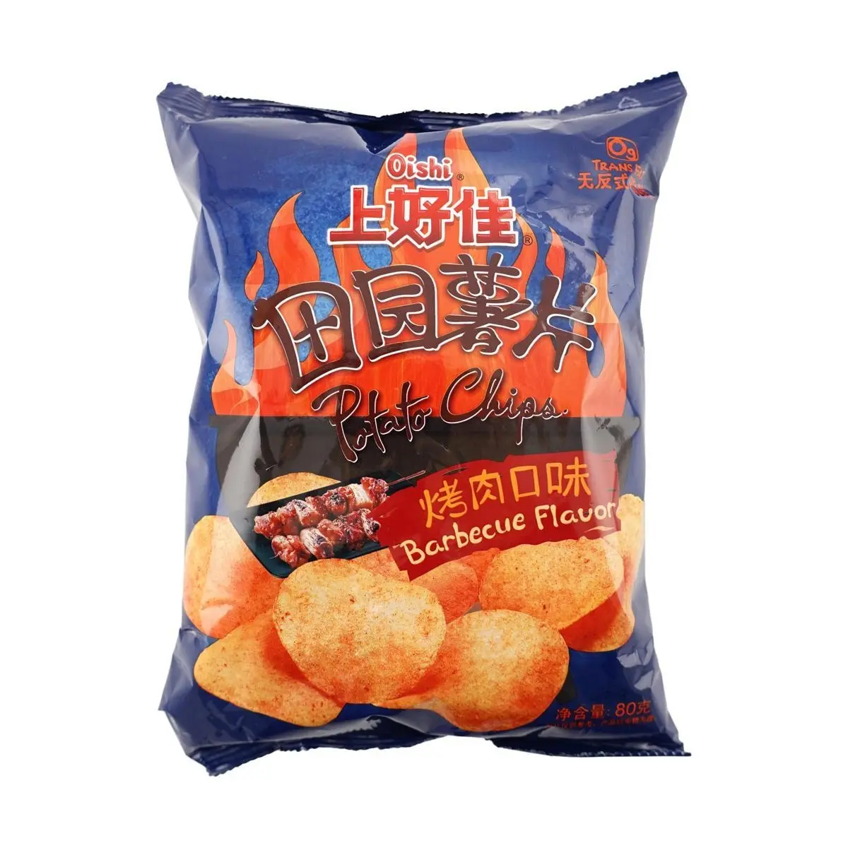 OISHI Grilled Pork Flavor Potato Chips 80g - Savory Snack for Amazon & TikTok OISHI Grilled Pork Flavor Potato Chips 80g - Savory Snack for Amazon & TikTok