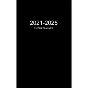 2021-2025 5 Year Planner: Calendar and Monthly planner for 5 years (2021, 2022, 2023, 2024, 2025), Start Monday, 5x8" Compact size, simple black cover Paperback – January 19, 2021