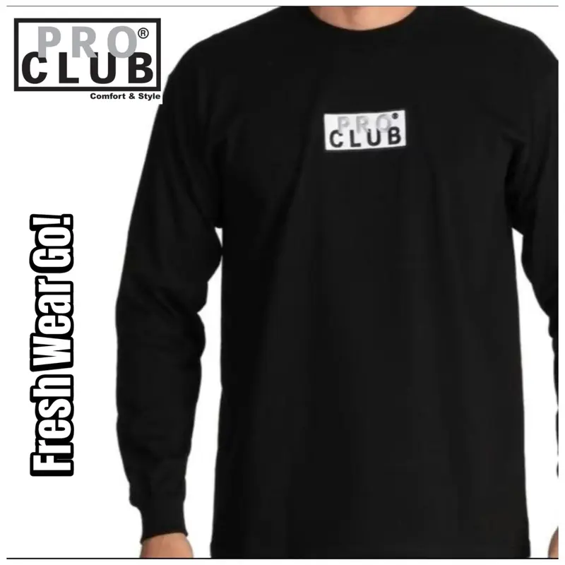 Pro Club Long Sleeve - Embroidered Box Logo Heavyweight - add to your cart - buy now
