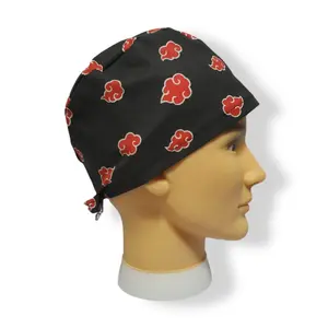 Short Hair Scrub Cap Red Aka Villages Clouds