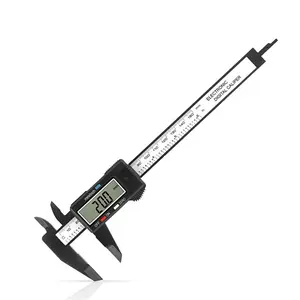 Digital caliper 0-6 inch electronic measuring tool - electronic micrometer caliper with large LCD screen, automatic shut-off function, inch and millimeter conversion (with battery), Measuring Tape, Measuring ruler