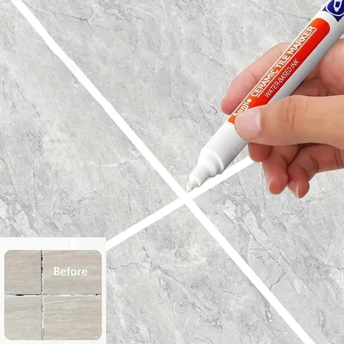 Tile Marker Grout Pen Set, 1/3/10pcs Wall Gap Repair Tool for Tile Floors & Bathrooms, New Seam Filler Pens for Home Improvement Projects