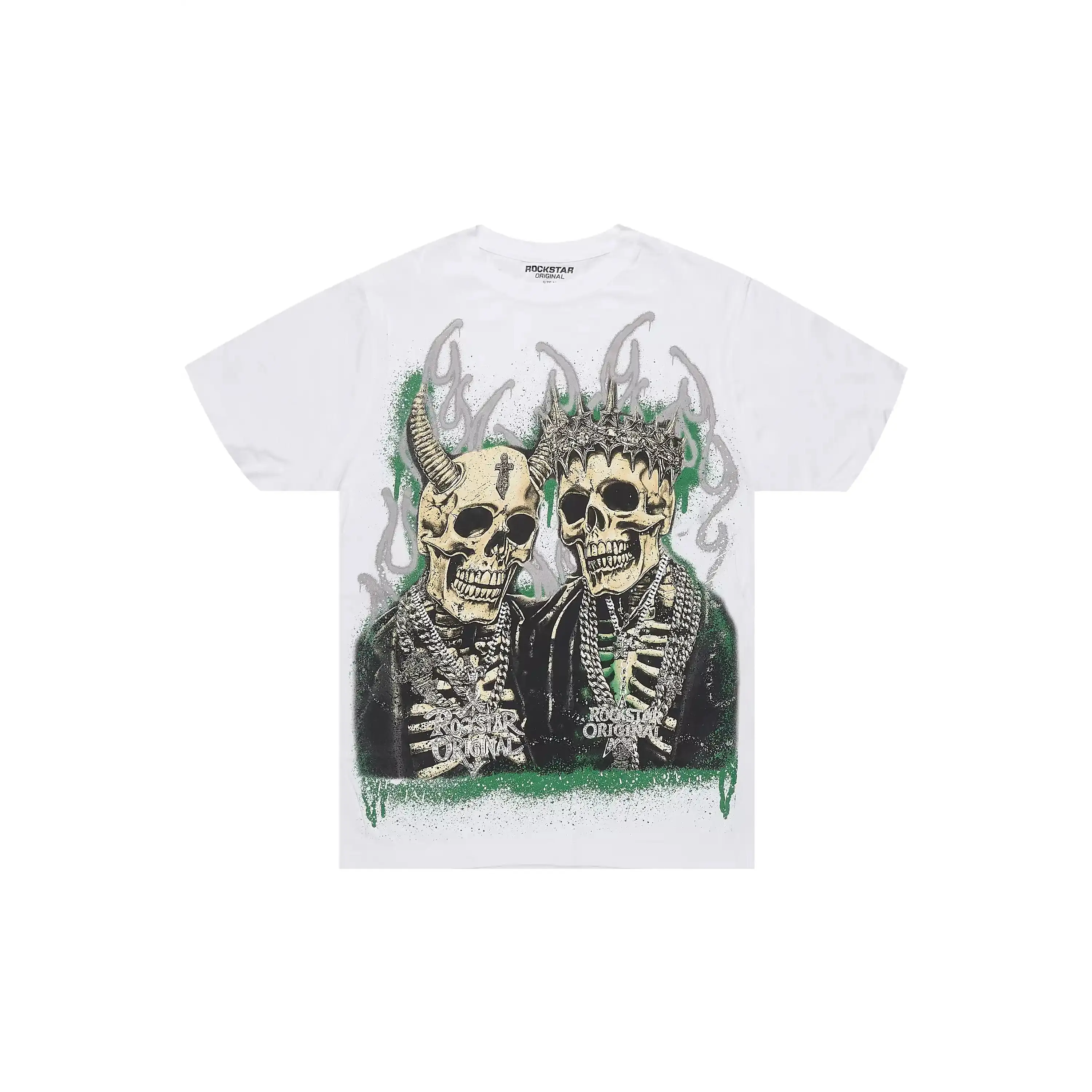 Melena White Graphic Short Sleeve Tee