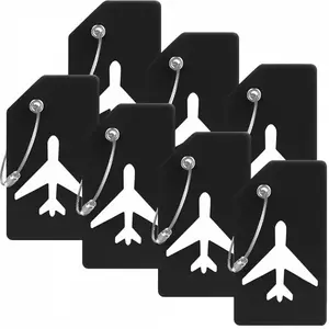 7 Pack Silicone Luggage Tag Baggage Handbag Travel Suitcase Tags Luggage Tags for Suitcases with Name ID Card Perfect to Quickly Spot Luggage Suitcase Travel Accessories by H HOME-MART
