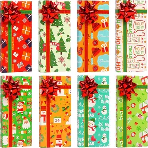 Gift Card Holder Christmas, 8 Pack Holiday Gift Card Boxes with Bows and Tags Mini Favor Gift Boxes