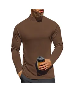 Coofandy Men's Mock Turtleneck Shirts Long Sleeve Basic Turtle Neck Undershirt Lightweight Thermal Pullover Sweater Classic Fashion Menswear Casual