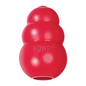 KONG Classic Stuffable Dog Toy - Fetch & Chew Toy for Dogs - Erratic Bounce for Extended Play Time - Durable Natural Rubber Material