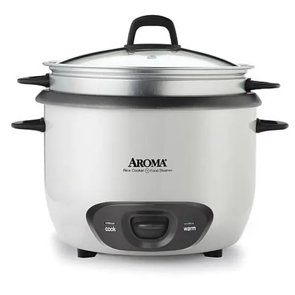 Aroma ARC-743-1NG 6-Cup Pot Style Rice Cooker - White