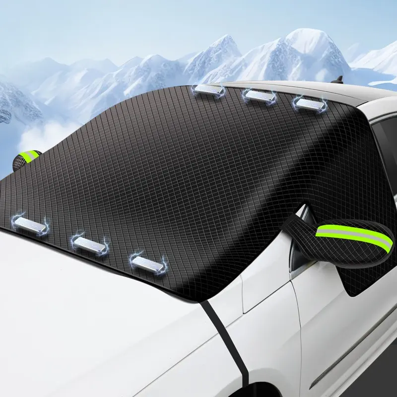 Car Windshield Snow Cover, All Season Windshield Cover, Magnetic Windshield Snow Frost Ice Cover, Windscreen Shade Cover, Heavy Duty Windproof Waterproof UV Resistant, Car Windshield Cover For Ice And Snow, fit for Cars, SUV, Vans, Truck, 46 * 60inch