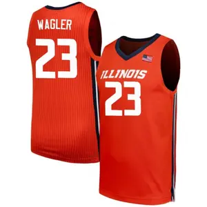 Illini #23 Wagler Orange Basketball Jersey, NCAA College Basketball Jersey, Illinois Fan Gear, Game Day Shirt, Sports Gift