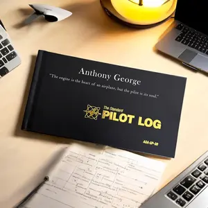 Personalized Pilot Log Book, Aviation Lovers, The Standard Pilot Log ASA-SP-30, Pilot Journal, Log Book for Professional & Student Pilots