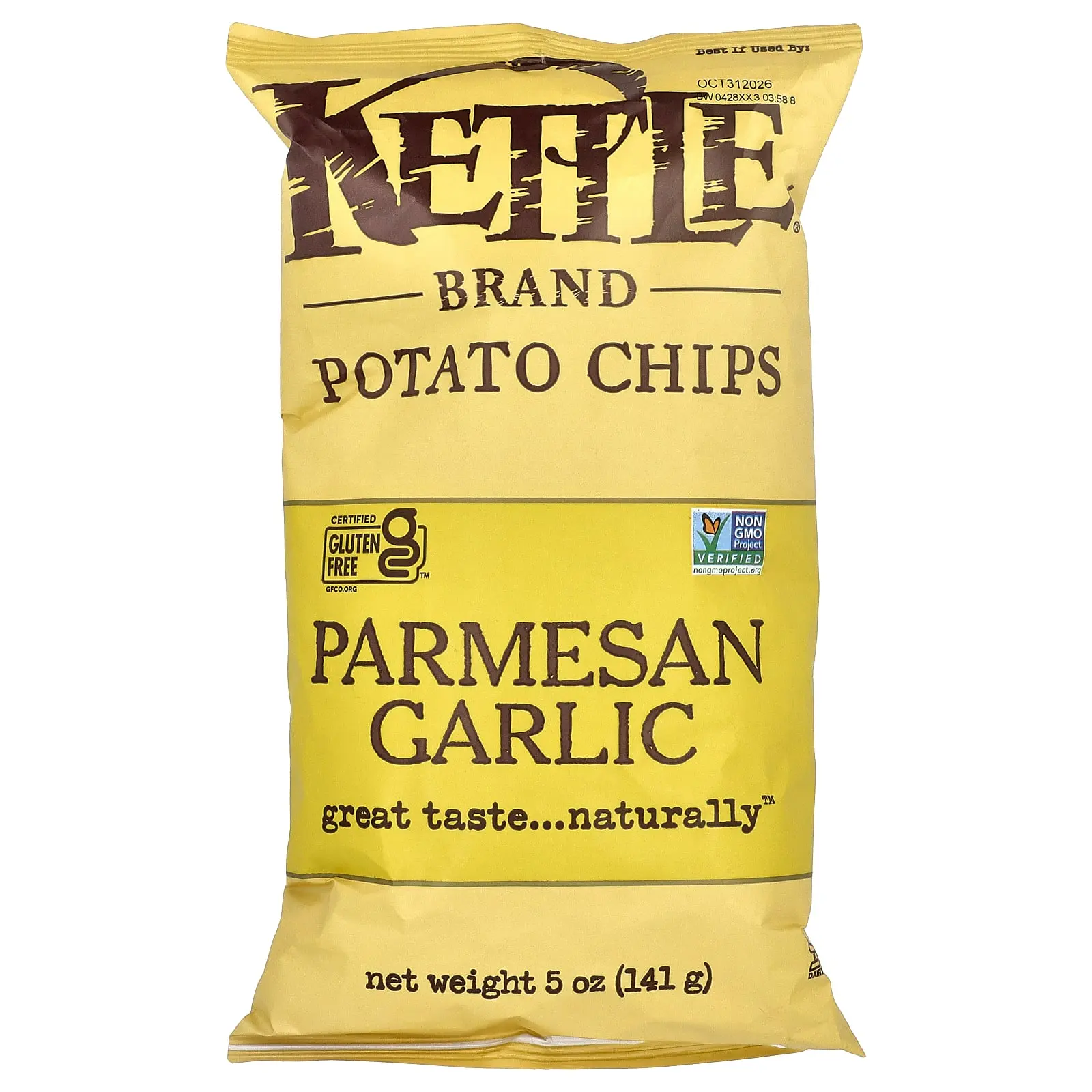 Kettle Foods Potato Chips, Parmesan Garlic, 5 oz (141 g)