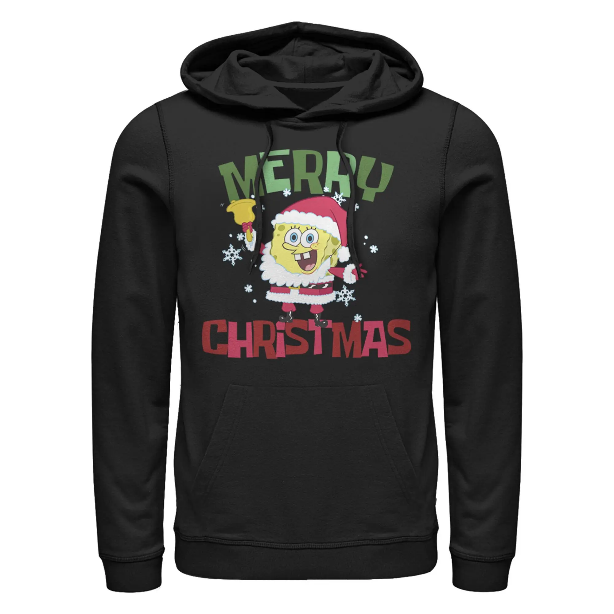 Men's SpongeBob SquarePants Christmas Santa Beard Pull Over Hoodie