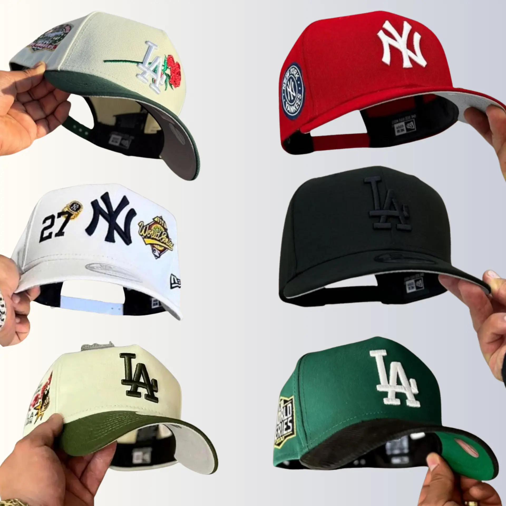 New Era MLB Los Angeles Dodgers New York Yankees Streetwear Baseball Hat – 9FORTY Adjustable 59FIFTY Fitted Snapback Cap, Embroidered Team Patch, League Essential Collection, Gorras Unisex, Urban Fashion Trend, Vintage Baseball Look, Everyday Casual