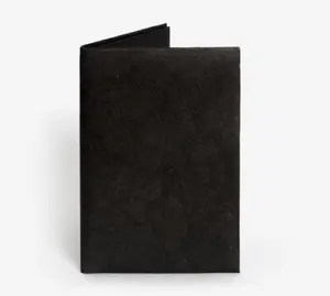 Jet Black Micro Wallet Minimalist Design Waterproof RFID Protection Holds 8 Cards Cash Eco-Friendly Slim Compact Durable Artistically Designed