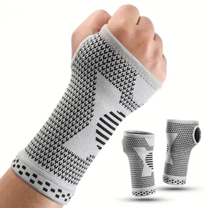 Breathable Sweatproof Sports Wrist Brace for Tendonitis with Zipper Design, Washable Elastic Wrist Support Wristband, Non-slip Wrist Protector for Basketball Tennis Weightlifting Fitness Housework Daily Use