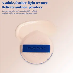 PRIVATE COLOR’S Marshmallow Powder Puff: Ultra-Soft for Seamless Application, Wet & Dry Dual-Use, Non-Absorbent Design